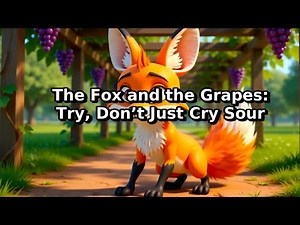 🦊The Hungry Fox and the 🍇Grapes | Moral Story for Kids | Never Give Up