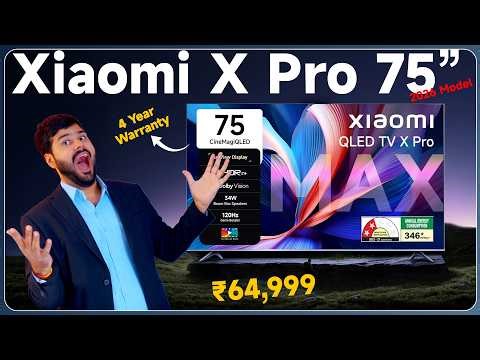 Xiaomi X Pro 75" QLED 4K TV Launched! 😱 ₹64,999 + 4 Yr Warranty