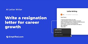 Generate resignation letter for career growth