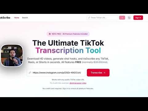 TokScribe - Free TikTok Video Transcription 2026 Review, Features, Pricing