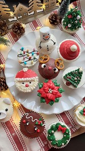 27K views · 5.2K reactions | Christmas Cupcakes - pipe the cutest...