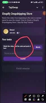 Shopify Dropshipping Store | TapSwap Code | How to Create a Shopify Dropshipping Store| Step-By-Step