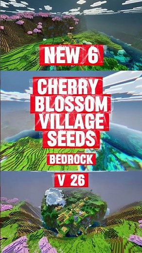 TOP 6 Cherry Blossom Village Seeds 🌸 Minecraft 26 #shorts #minecraft