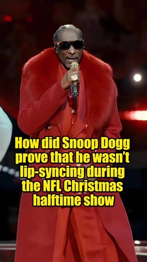 How did Snoop Dogg prove that he wasn’t lip-syncing during the NFL Christmas halftime show#SnoopDogg#NFL#celebrity