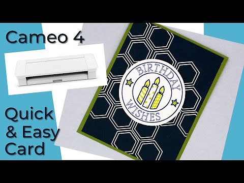 Masculine Birthday Card with the Silhouette Cameo 4