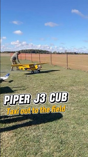 1/3 Scale Piper J3 Cub | Taxi #rcflying #rcplane #rcflight