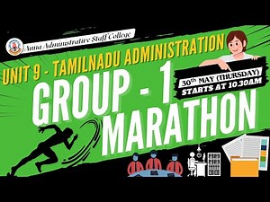 Complete Unit 9 - Tamil Nadu Administration in 1 Live Marathon Class | TNPSC Group 1 Prelims