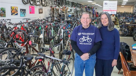 Volunteers refurbish used bikes to support the Boys & Girls Clubs of Mercer County