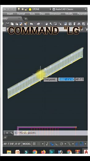 Railing In Autocad #autocad #yqarchplugin #autocadtips