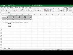 Calculate mean, median, and mode using Excel