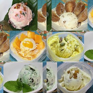 7 Indian Ice Cream Recipes - Flavors: Pan, Chikoo, Mango, Badam Anjir, Pudina, & Kesar Pista