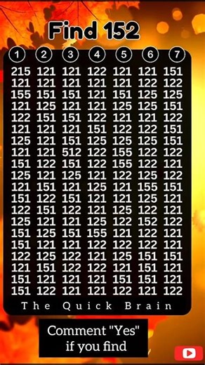 Only 1% Can Find '152' in 10 Seconds! 🧐🚀