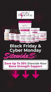2.7K views | Bone Strength Support! Professional-Grade Supplements by Healthy Bones Co Gift for you. Gift for them. 領✅ Biggest savings EVER. Black Friday on NOW Stock up on 3 or 6 month supply. Subscribe & Save MORE! | Bone Coach - Osteoporosis & Osteopenia | Facebook