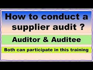 How to conduct a supplier audit ?