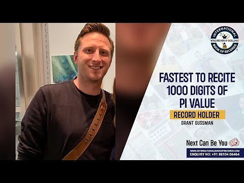 FASTEST TO RECITE 1000 DIGITS OF PI VALUE