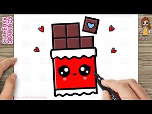 How to Draw a Cute Chocolate Bar Simple & Easy for Kids -2