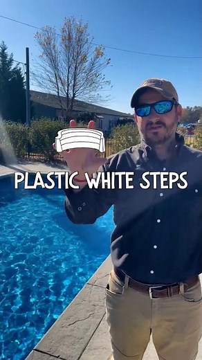 Steps for vinyl liner pools; an affordable and durable option #shorts