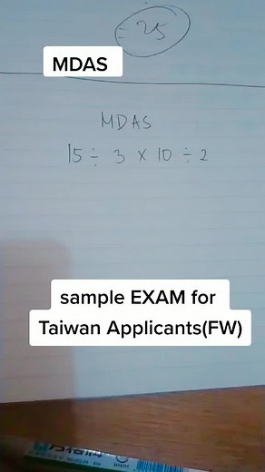 Sample Exam for Taiwan Applicants: MDAS Practice