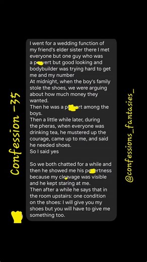 Confessions& Fantasies on Instagram: "Confession - 35 With stranger at wedding!! More @confessions_fantasies_ #confessions #desiconfessions #fwb #ffm #mmf #auntyhot #desigirls #desistories #desiadultmemes #sexyactresses #hotstiries #indiancuckold #wifeswap #wifesharing #cuckold"