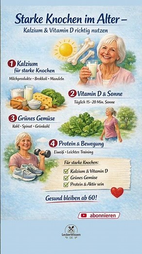 Osteoporose vorbeugen ab 60 – So bleiben Ihre Knochen stark & stabil 🦴