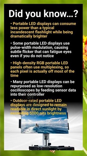 Mind-bending truths about portable LED displays and their hidden capabilities