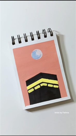 easy kaaba painting🕋🤲💛. #kaba #tranding #shorts