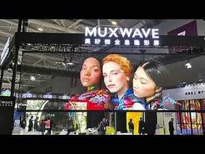 Muxwave Hanging Up Holographic Transparent Led Screen 3D Led Display Video Wall Signage On ISLE Show