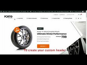Porto WordPress (How to create and use Custom Header using Porto Template Builder)