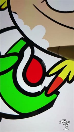 • Procreate Lana Loud as Yoshi • #drawing #shorts #shortsvideo