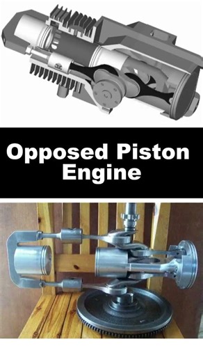 How an Opposed Piston Engine Works! ⚙️ #shorts