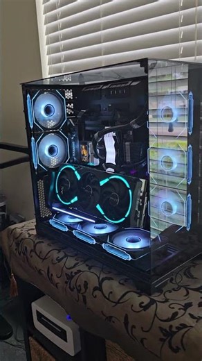 Ryzen 7 9800X3D + RTX 5080 🚀 Lian Li Vision RGB Showcase Build #pcbuild #shorts #5080 #gamingpc