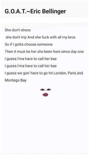 Eric Bellinger: G.O.A.T. Lyrics Video