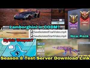 S8 Test Server Download Link | Huge new leaks Season 8 CODM