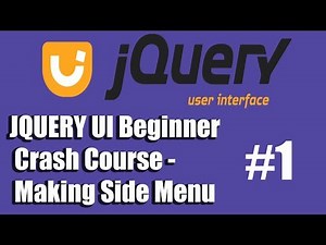 JQUERY UI Beginner's Crash Course - #1 Making Side Menus | READ BELOW