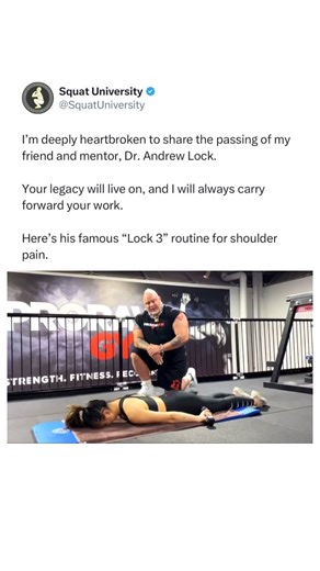 Dr. Andrew Lock has been a friend and mentor to me for many years. I’m truly heart broken to share with you word of his passing today. RIP buddy. @andrew_lock_strength | Squat University