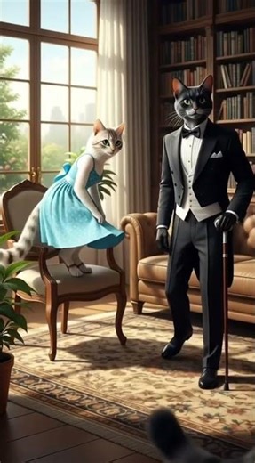 #animation #cartoon #animatedvideo #cartoonstory #catworld#humancat #cathybrid #catcharacter