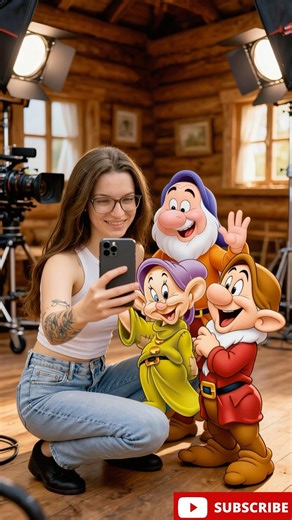 A selfie with the Snow White cast backstage #snowwhite