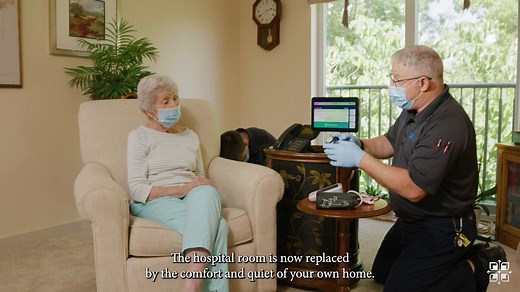 Introducing Saint Luke's Hospital In Your Home — An innovative patient-centered program that brings hospital-level care, including the technology and expertise, to patient homes. Saint Luke's East Hospital is the first in the region to offer this care model, combining in-person and virtual care to treat patients with a wide range of chronic conditions that would normally require hospitalization. Learn more about how it works: https://bit.ly/3vCJZWD | Saint Luke's Health System