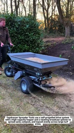 Topdresser Spreader Tools Deliver Even Sand Distribution with Self-Propelled Precision