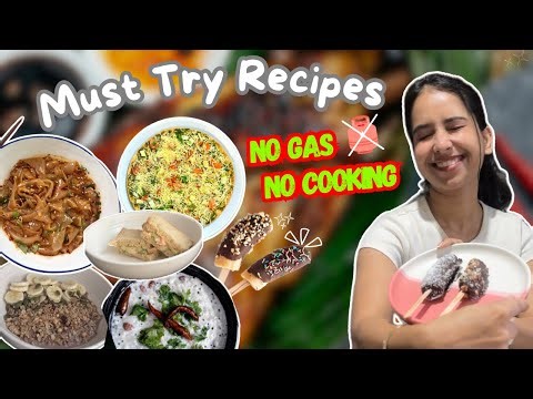 Must Try Recipes NO COOKING NO LPG Recipes 🔥 Perfect for Summer! 