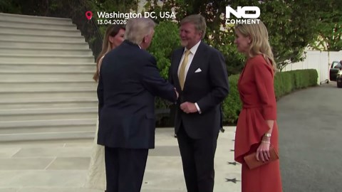 Trump hosts Dutch royals at the White House for dinner and overnight stay