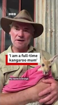Meet Brolga, the man who gave up everything to become a kangaroo mum 🦘❤️