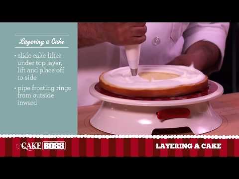 How to Layer & Fill a Cake - Decorating Tips & Techniques - Cake Boss Baking