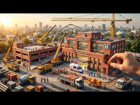 DIY Mini Hospital Build & Parking Garage | Urban Fire Emergency | Miniature Restoration Project