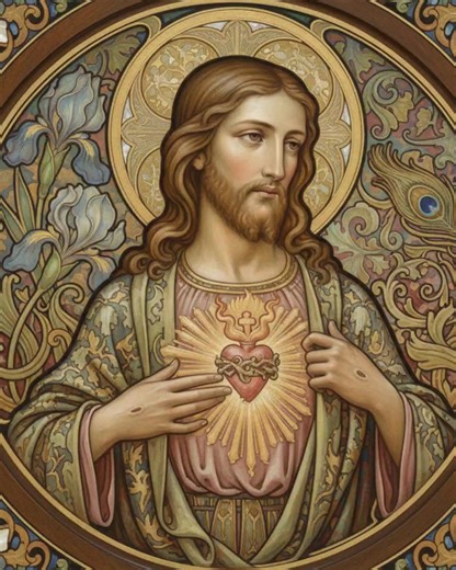 Sacred Heart of Jesus Chocker Necklace, Stainless Steel #sacredheartofjesus #sacredheart #sagradocorazondejesus #sagradocoracaodejesus #sacrecoeur