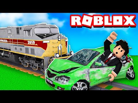 CARRO QUEBRA QUEBRA | Roblox - Train vs Cars