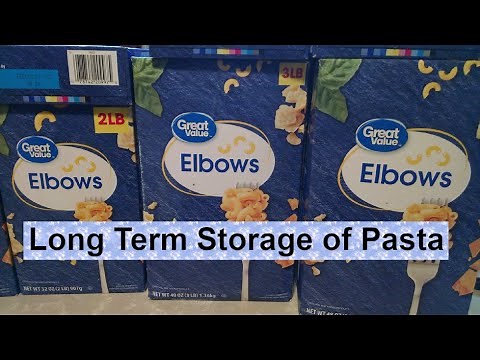 Storing Elbow Macaroni and Spaghetti pasta for long term storage.
