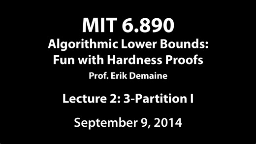 Lecture 2 in 6.890 Algorithmic Lower Bounds: Fun with Hardness Proofs (Fall '14)