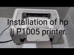 Installation of HP lj P1005 printer.
