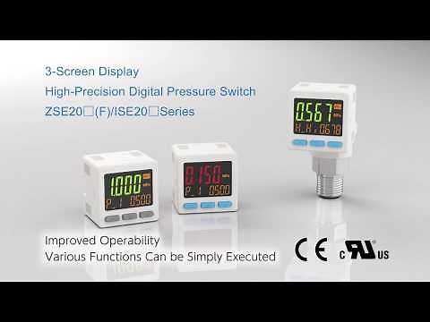 High-Precision Digital Pressure Sensors, ISE/ZSE20 Series